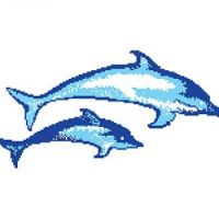 porcelain mosaic design dolphin 12