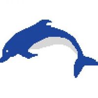 porcelain mosaic design dolphin 8