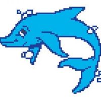 porcelain mosaic design dolphin 9