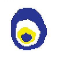 porcelain mosaic design evil eye bead 1