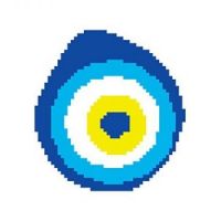 porcelain mosaic design evil eye bead 3