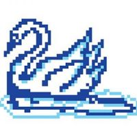 porcelain mosaic design swan 2