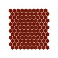 hexagon mosaic cherry red