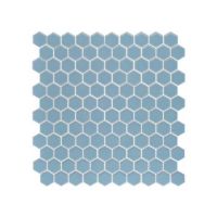 hexagon mosaic light blue porcelain 265 glazed high quality porcelain and ceramics for swimming pools and bathroom different colors gazed and matt finishes